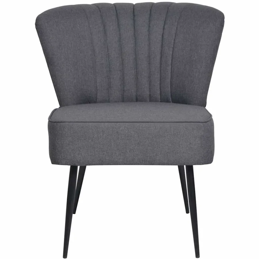 Chaise de cocktail gris foncé tissu - 2