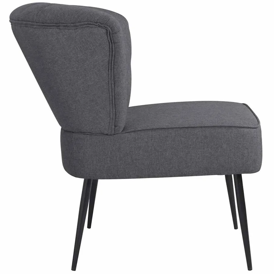 Chaise de cocktail gris foncé tissu - 3