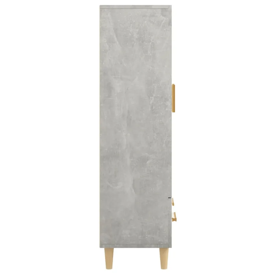 Buffet haut Gris béton 70x31x115 cm Bois d'ingénierie - 7