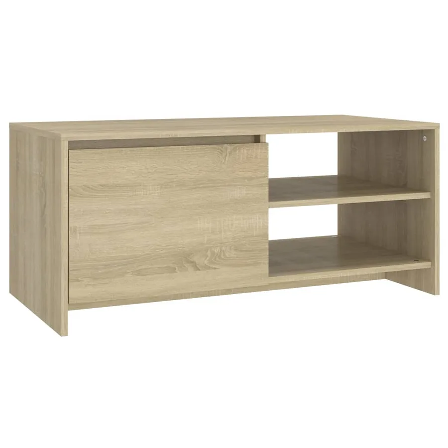 Table basse chêne sonoma 102x50x45 cm bois d'ingénierie - 2