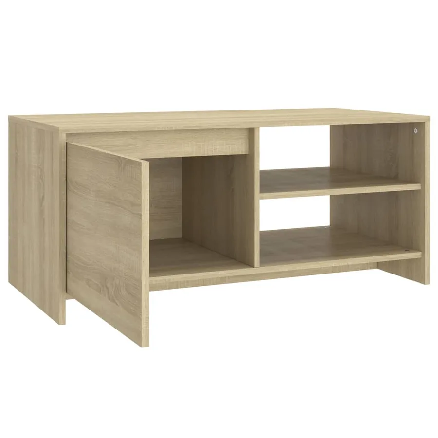 Table basse chêne sonoma 102x50x45 cm bois d'ingénierie - 6