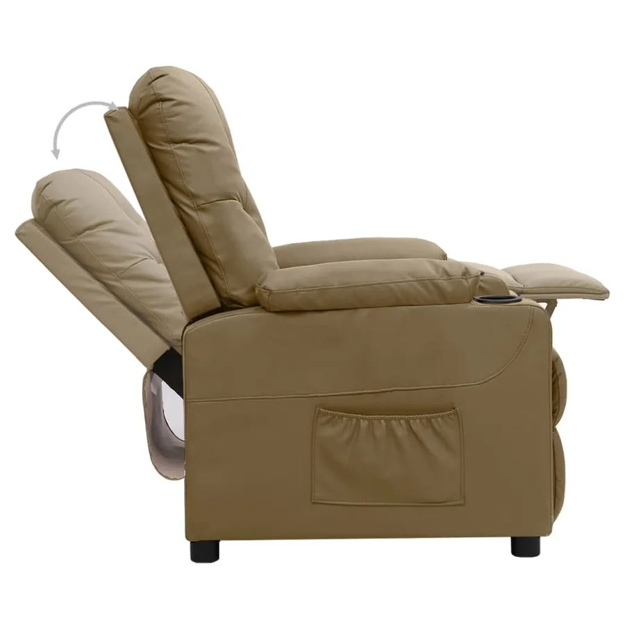 Fauteuil inclinable Cappuccino Similicuir - 5
