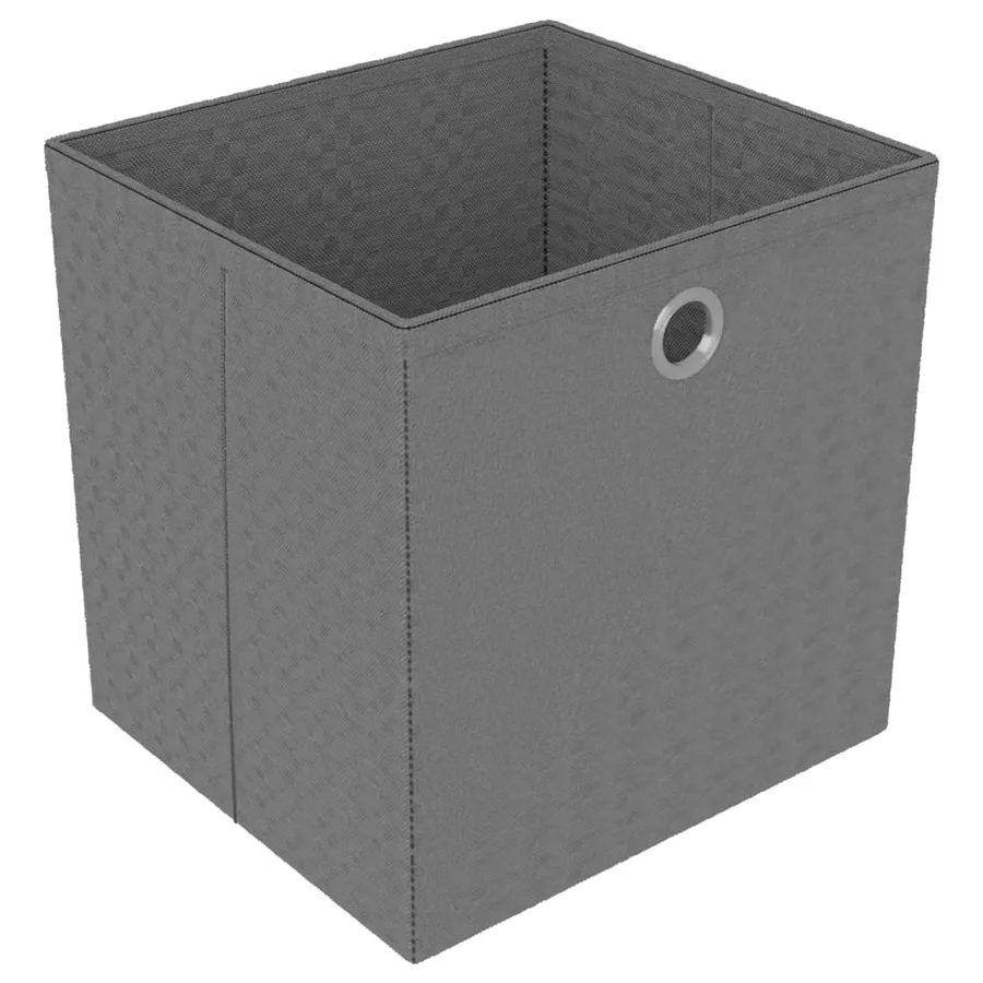 Étagère à 9 cubes avec boîtes Gris 103x30x107,5 cm Tissu - 7