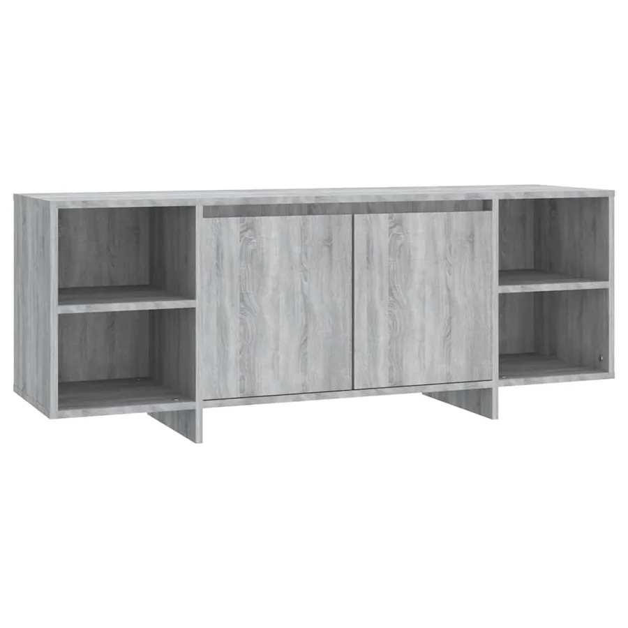 Meuble TV sonoma gris 130x35x50 cm bois d'ingénierie - 2