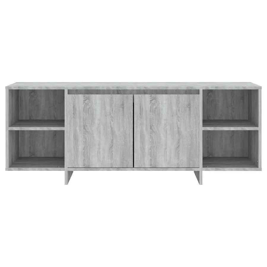 Meuble TV sonoma gris 130x35x50 cm bois d'ingénierie - 5