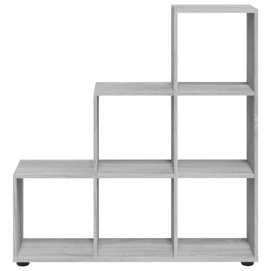 Bibliothèque escalier Sonoma gris 107 cm Bois d'ingénierie - 4