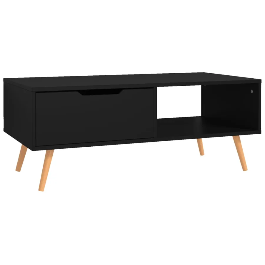 Table basse Noir 100x49,5x43 cm Bois d'ingénierie - 2