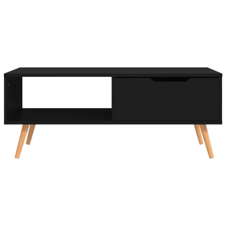 Table basse Noir 100x49,5x43 cm Bois d'ingénierie - 3