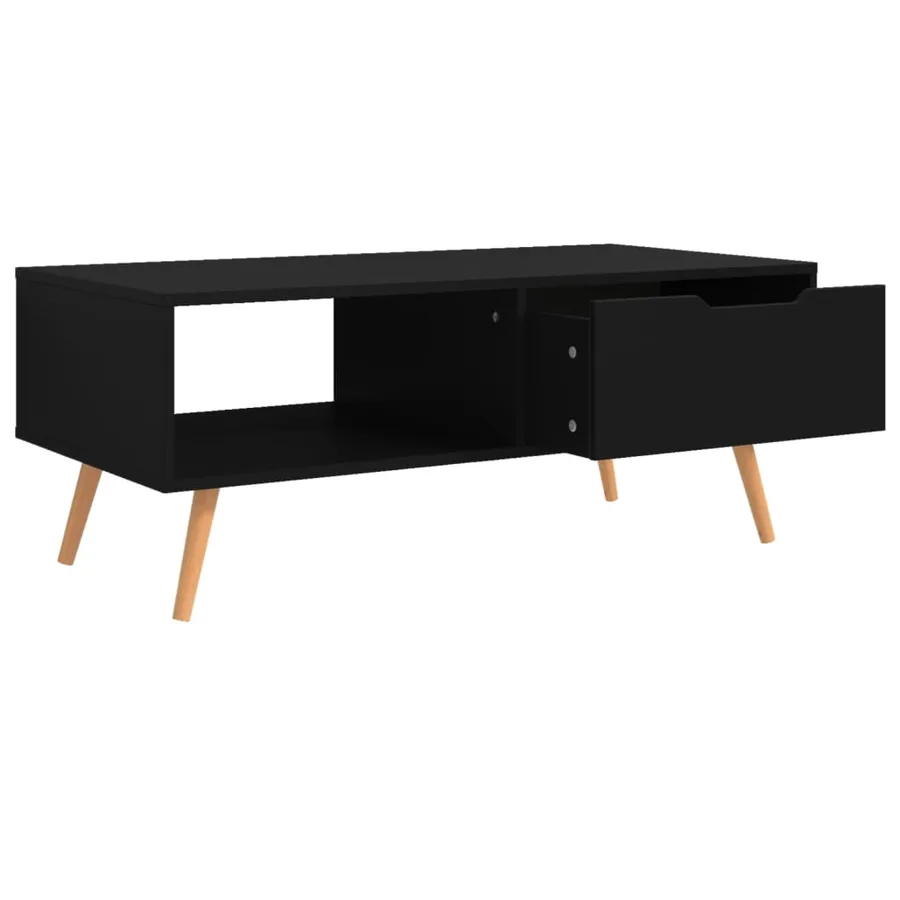 Table basse Noir 100x49,5x43 cm Bois d'ingénierie - 4