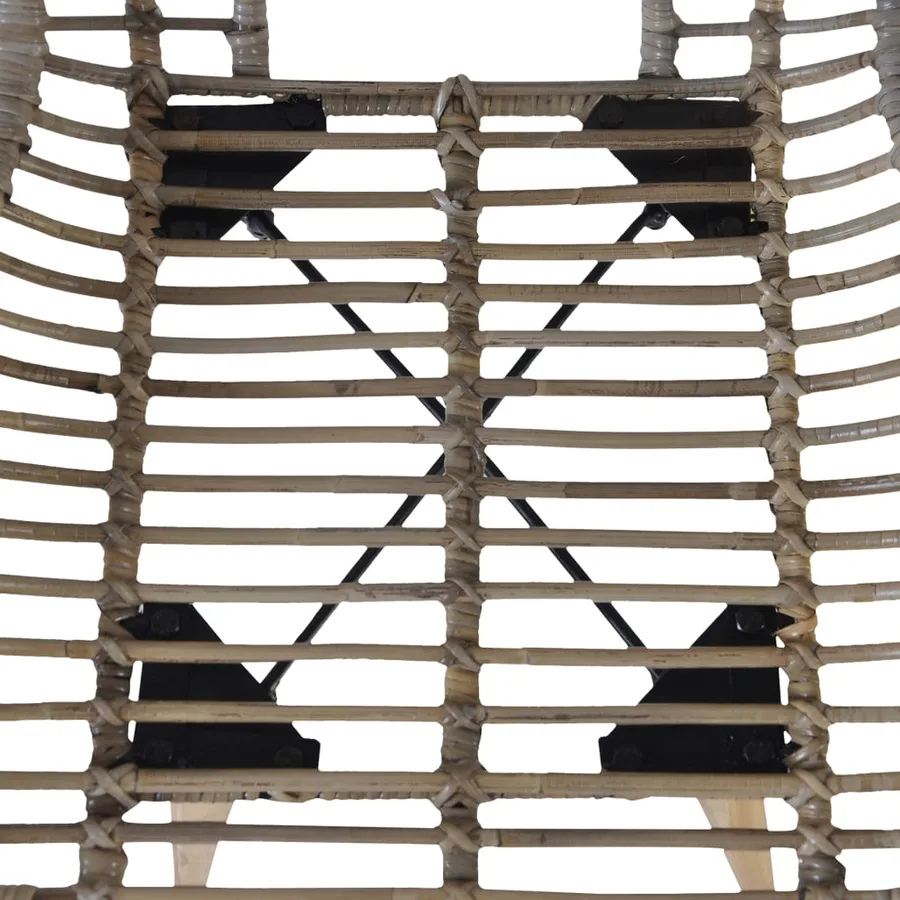 Chaises à manger lot de 2 marron rotin naturel - 4