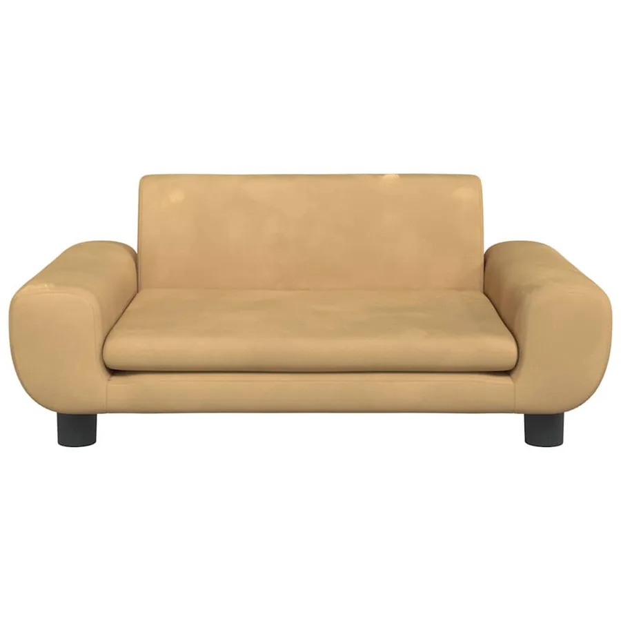 Lit pour chien marron 70x45x33 cm velours - 3