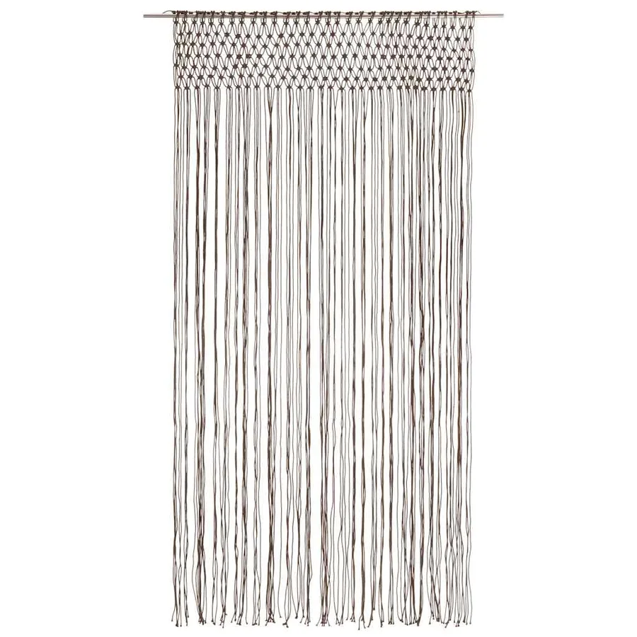 Rideau en macramé Taupe 140x240 cm Coton - 3
