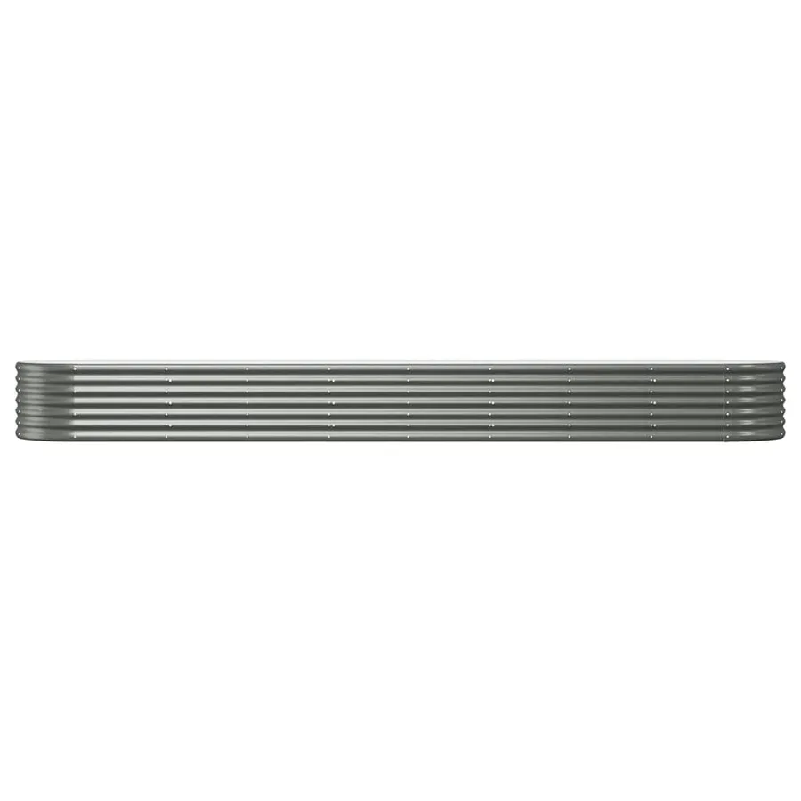 Lit surélevé de jardin Acier galvanisé 368x80x36 cm gris - 3