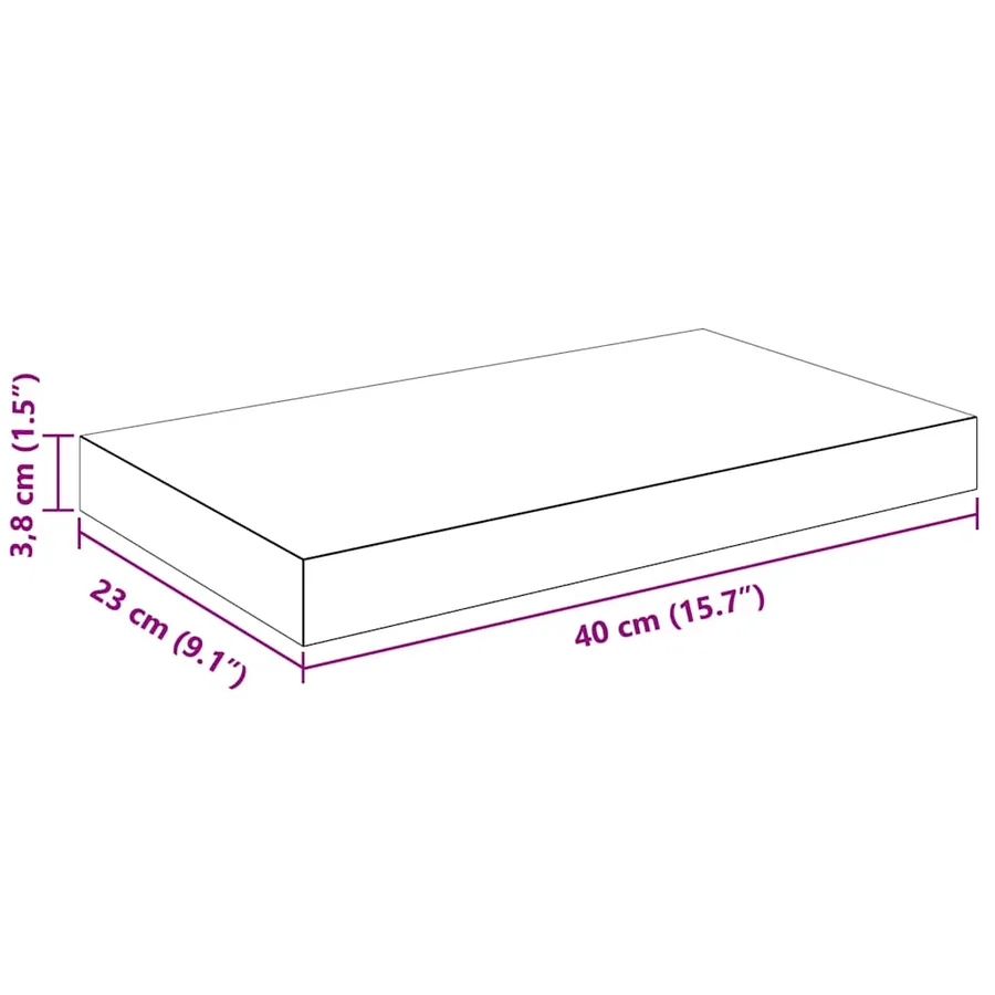 Étagère murale flottante 4 pcs Blanc brillant 40x23,5x3,8 cm MDF - 16