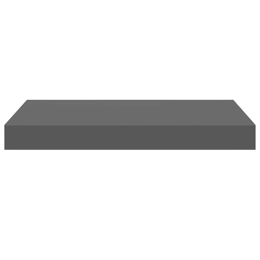 Étagère murale flottante Gris brillant 40x23,5x3,8 cm MDF - 6
