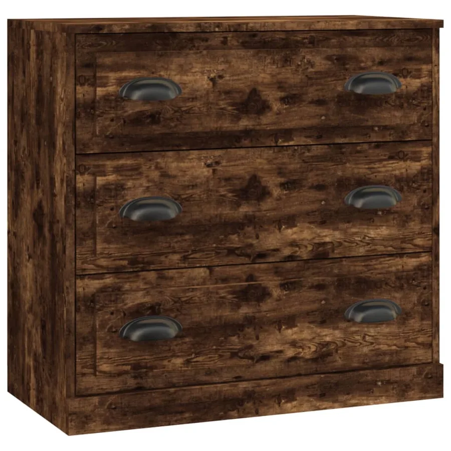Buffets 3 pcs Chêne fumé Bois d'ingénierie - 4