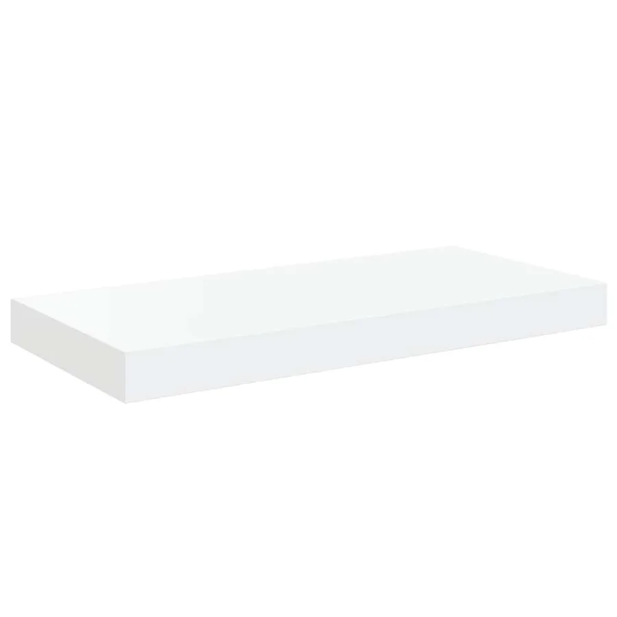 Étagère murale flottante 2 pcs Blanc brillant 50x23,5x3,8 cm MDF - 6