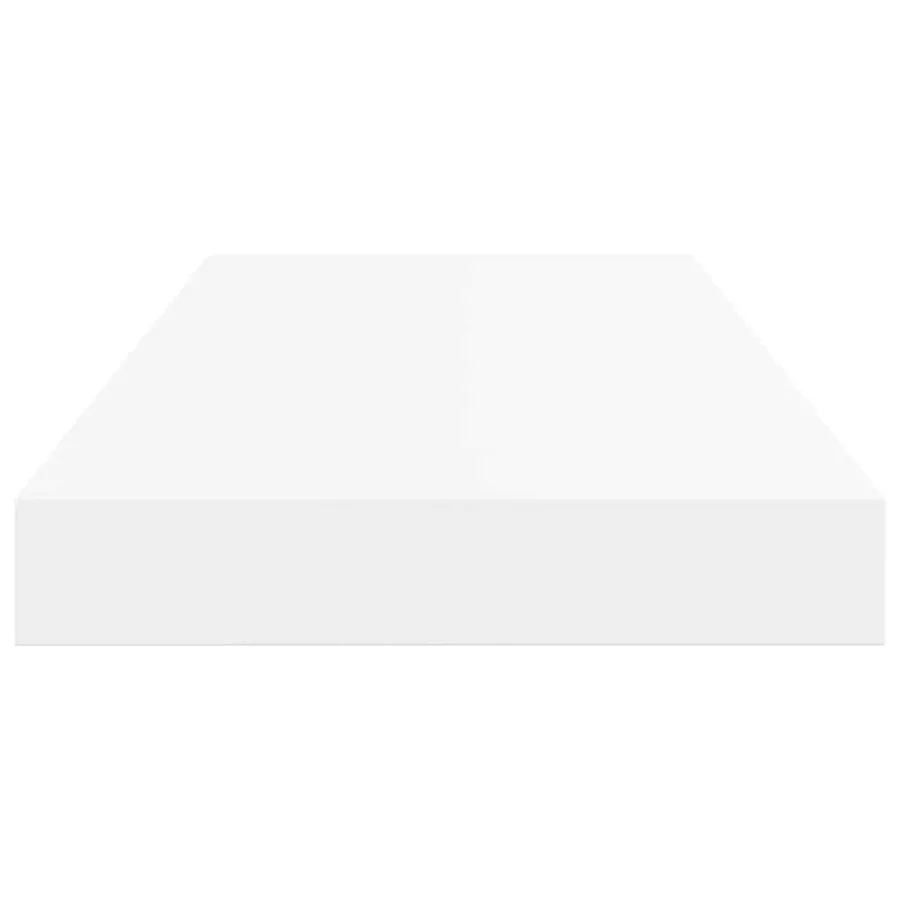 Étagère murale flottante 2 pcs Blanc brillant 50x23,5x3,8 cm MDF - 8