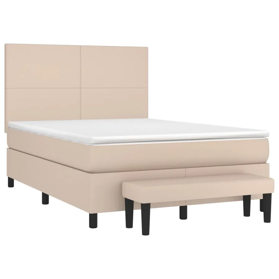 Sommier à lattes de lit avec matelas Cappuccino 140x200 cm - 3