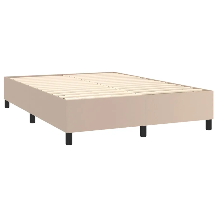 Sommier à lattes de lit avec matelas Cappuccino 140x200 cm - 4