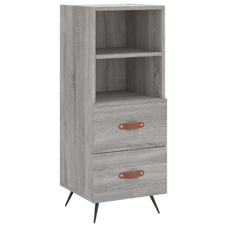 Buffet haut Sonoma gris 34,5x34x180 cm Bois d'ingénierie - 5