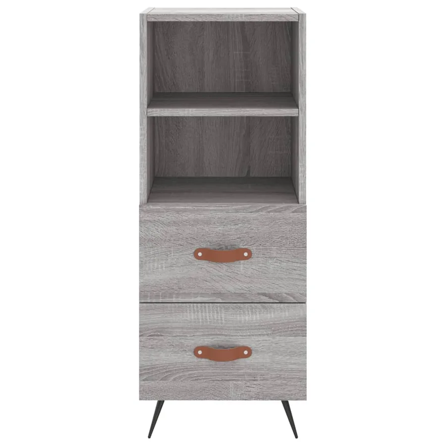 Buffet haut Sonoma gris 34,5x34x180 cm Bois d'ingénierie - 6