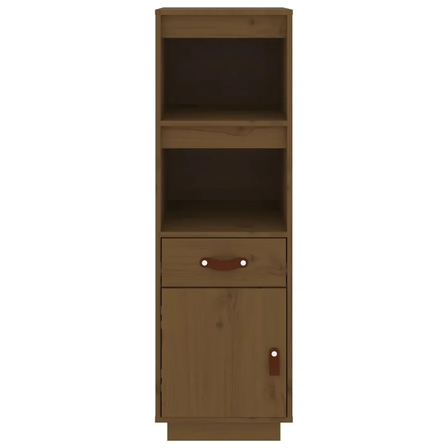 Buffet haut Marron miel 34x40x108,5 cm Bois massif de pin - 5