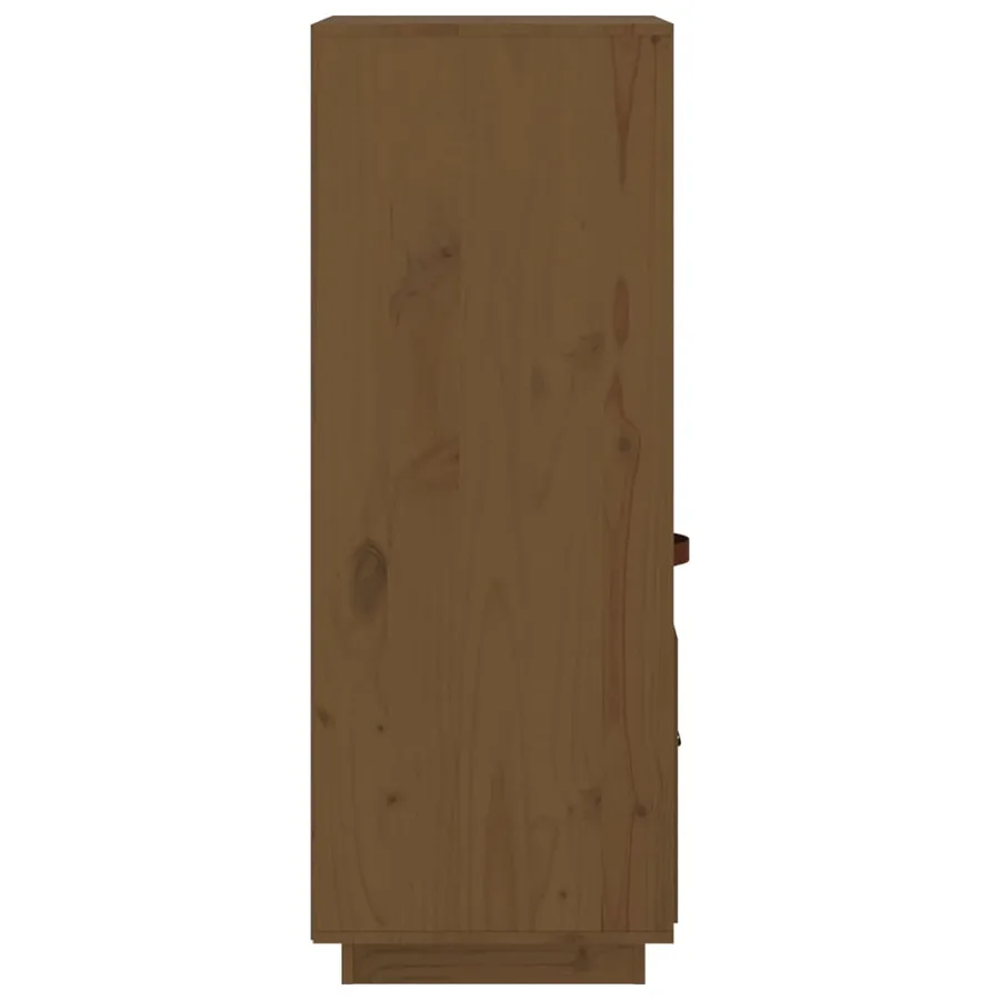 Buffet haut Marron miel 34x40x108,5 cm Bois massif de pin - 7
