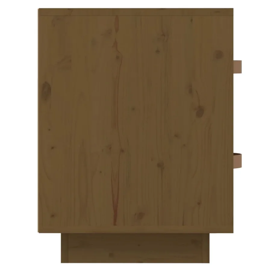 Tables de chevet 2 pcs Marron miel 40x34x45 cm Bois pin massif - 9