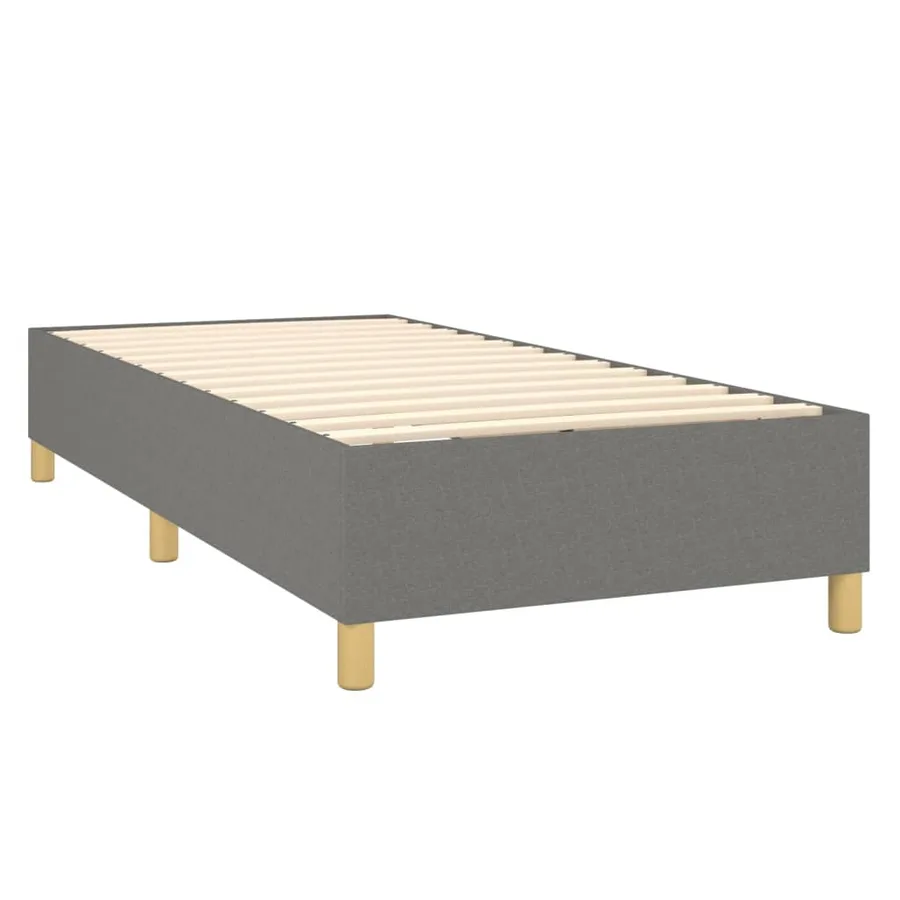 Sommier à lattes de lit matelas LED Gris foncé 90x190cm Tissu - 5