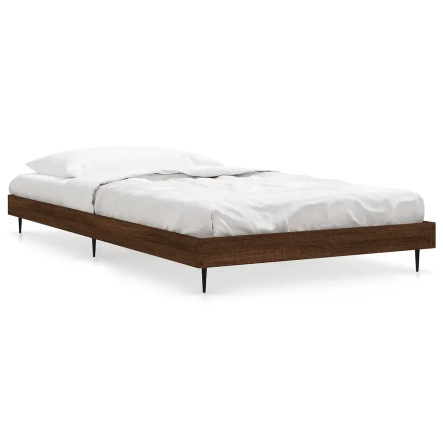 Cadre de lit sans matelas chêne marron 100x200 cm - 2