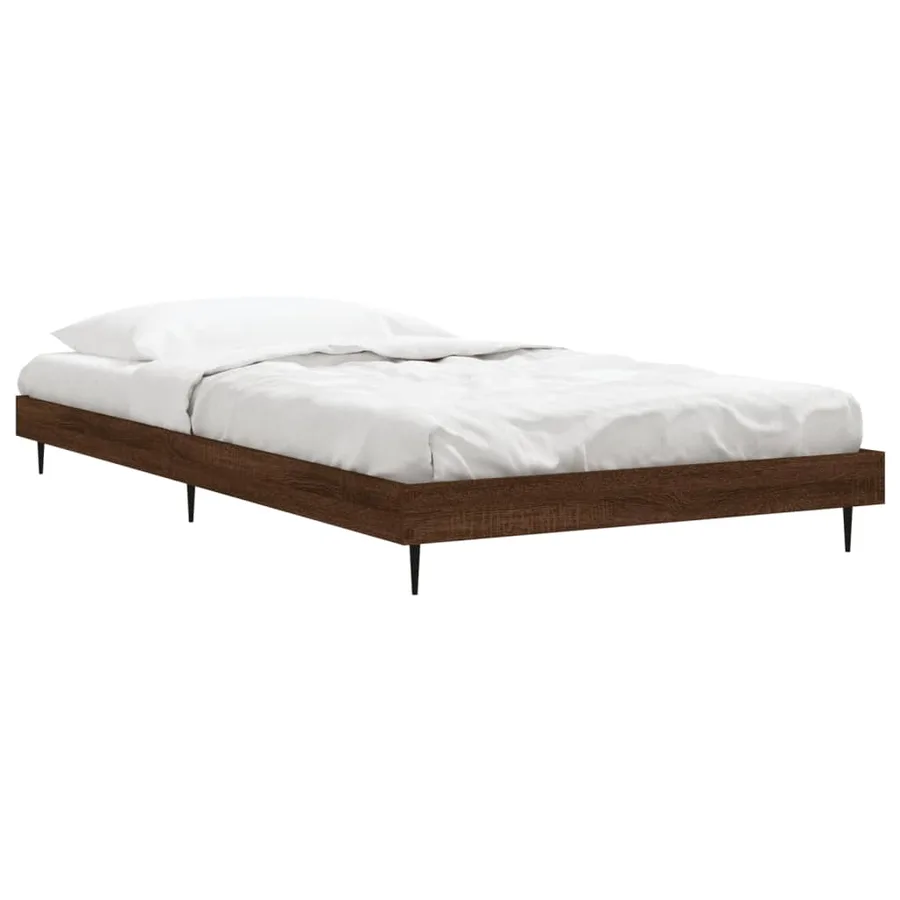 Cadre de lit sans matelas chêne marron 100x200 cm - 3