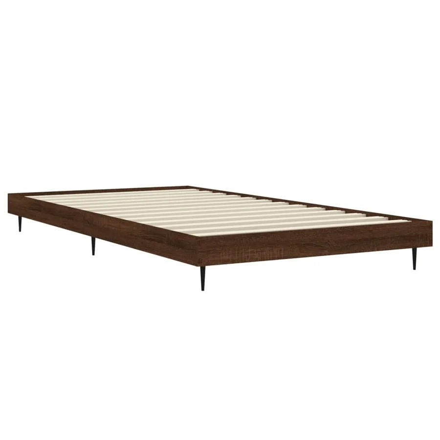 Cadre de lit sans matelas chêne marron 100x200 cm - 5