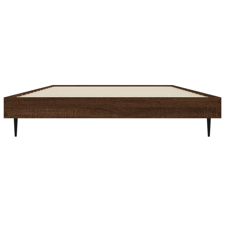 Cadre de lit sans matelas chêne marron 100x200 cm - 6