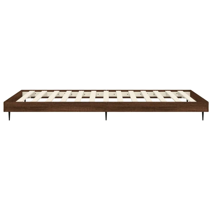 Cadre de lit sans matelas chêne marron 100x200 cm - 7
