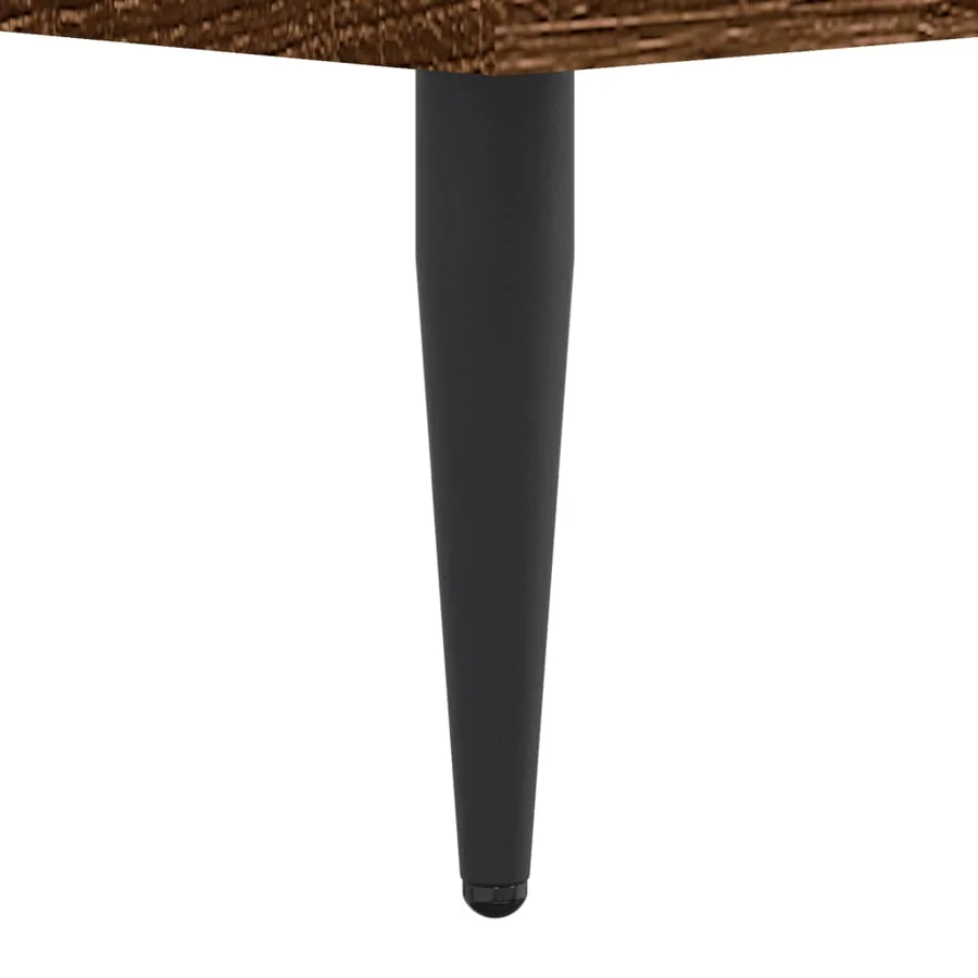 Cadre de lit sans matelas chêne marron 100x200 cm - 8