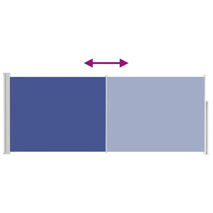 Auvent latéral rétractable 120 x 300 cm Bleu - 8