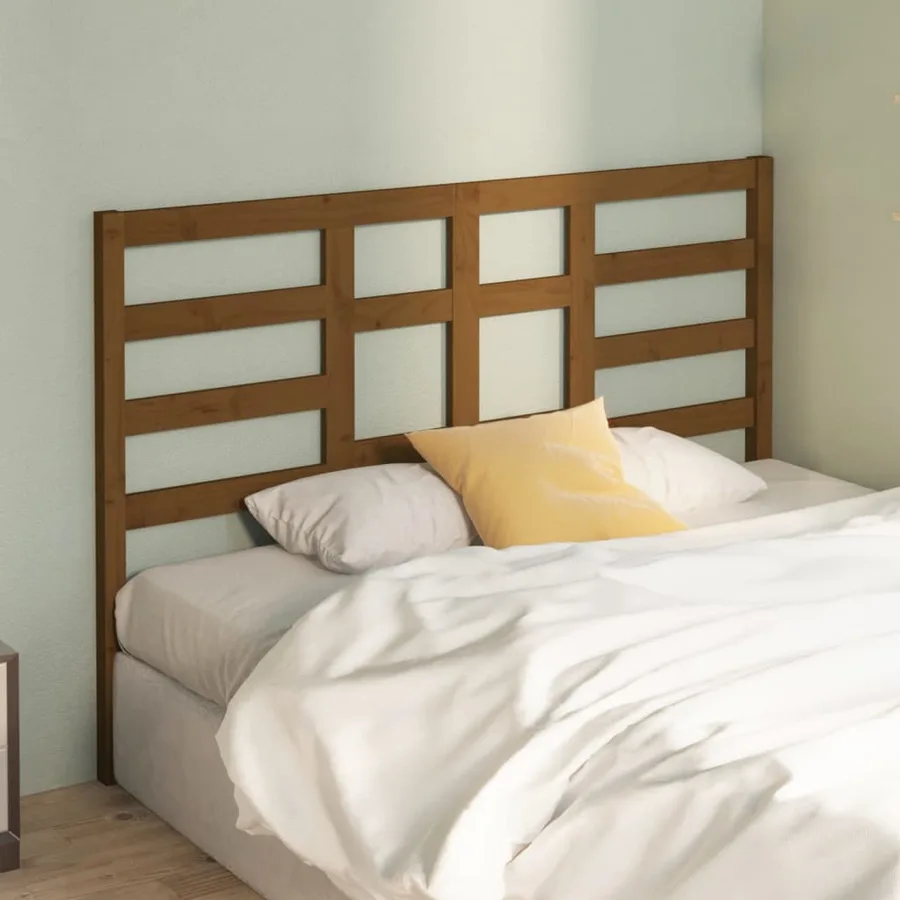 Tête de lit Marron miel 141x4x104 cm Bois massif de pin - 3