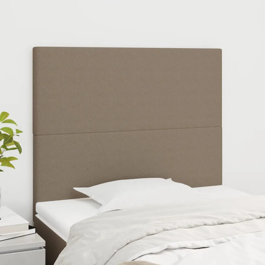 Tête de lit Taupe 80x5x118/128 cm Tissu
