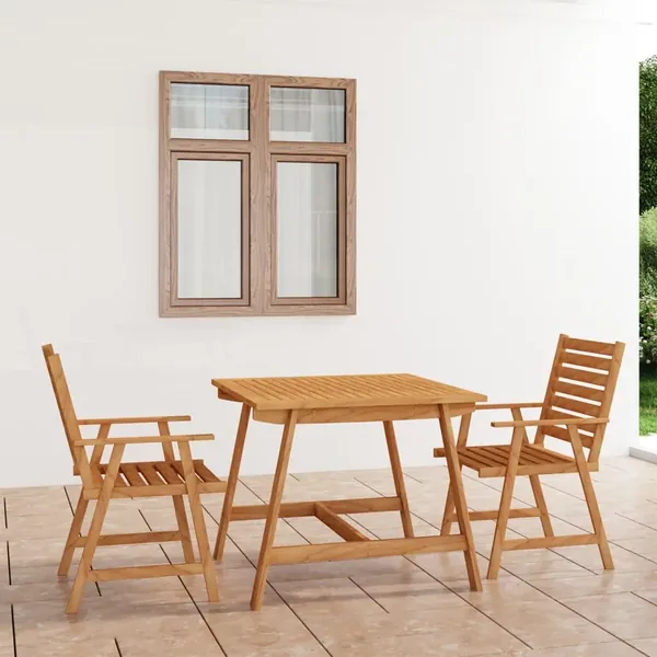 Ensemble à manger de jardin 3 pcs Bois d'acacia solide