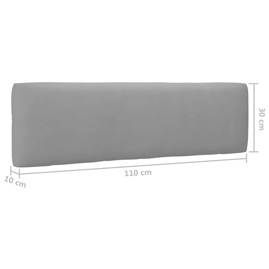 Salon de jardin palette 4pcs avec coussins Bois de pin imprégné - 14
