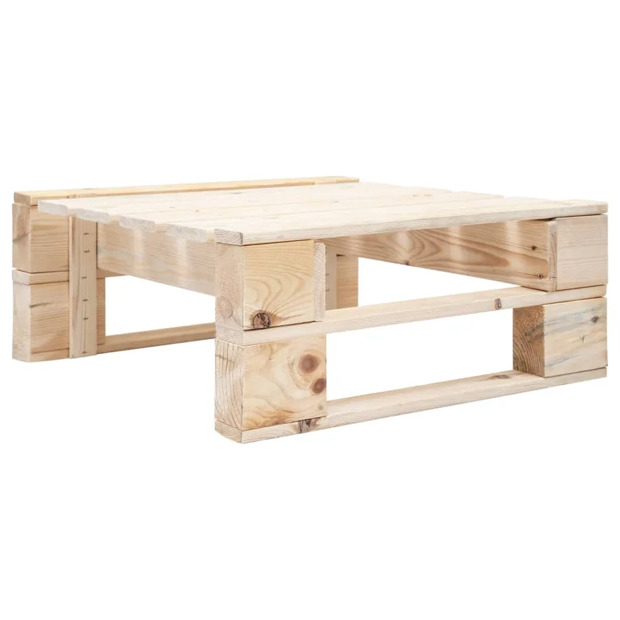Salon de jardin palette 4pcs avec coussins Bois de pin imprégné - 4