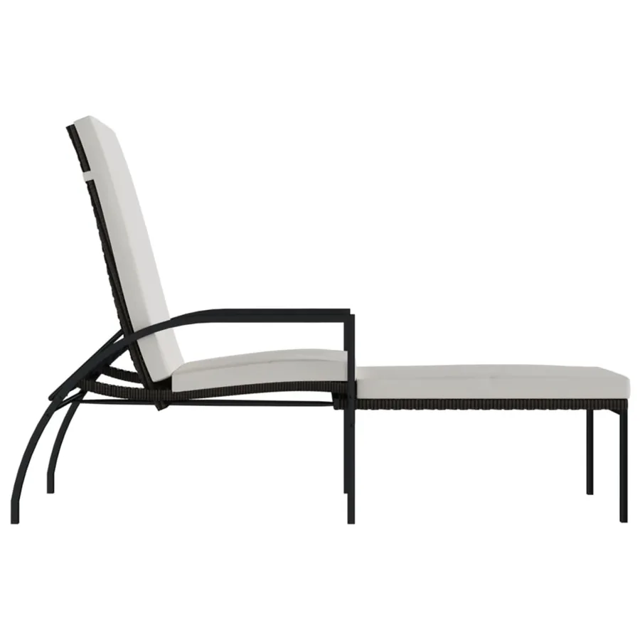 Chaises longues avec repose-pied 2 pcs Résine tressée Gris - 13