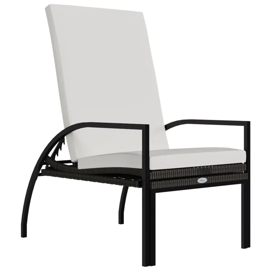 Chaises longues avec repose-pied 2 pcs Résine tressée Gris - 16
