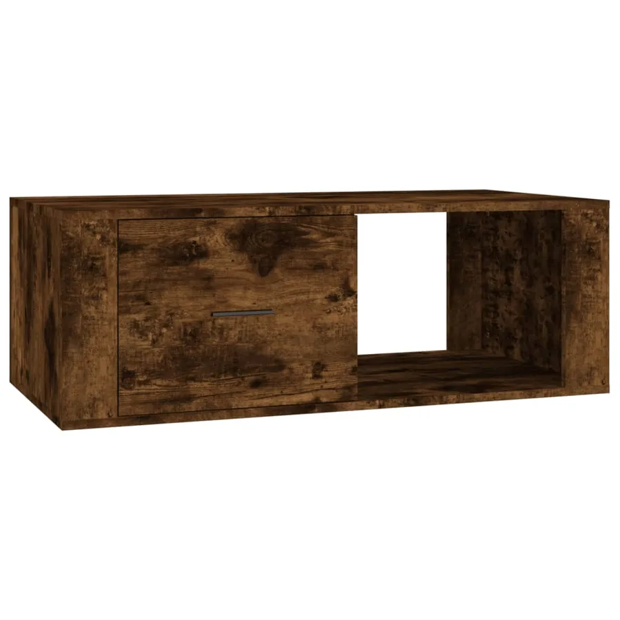 Table basse Chêne fumé 100x50,5x35 cm Bois d'ingénierie - 2