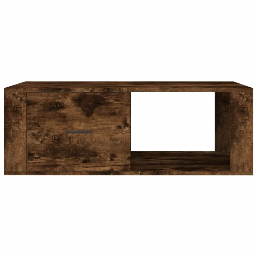 Table basse Chêne fumé 100x50,5x35 cm Bois d'ingénierie - 6