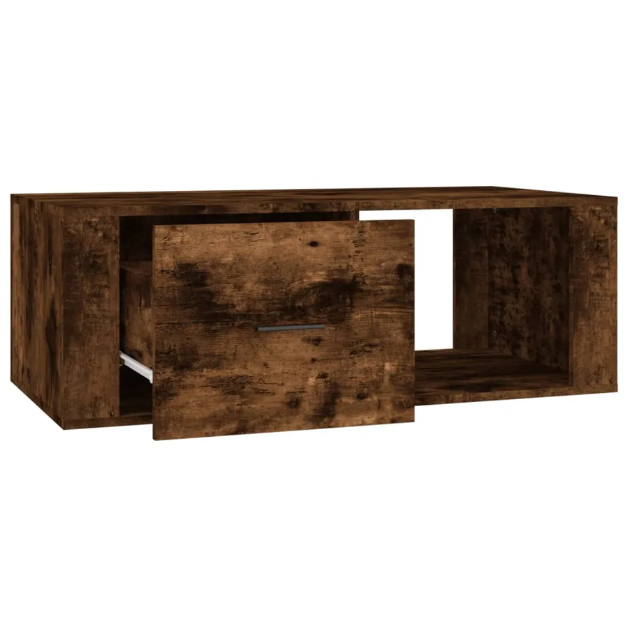 Table basse Chêne fumé 100x50,5x35 cm Bois d'ingénierie - 7