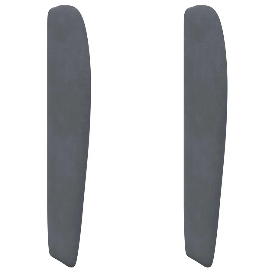 Oreille de tête de lit Gris Foncé 80 x 23 x 6 cm Velours - 2