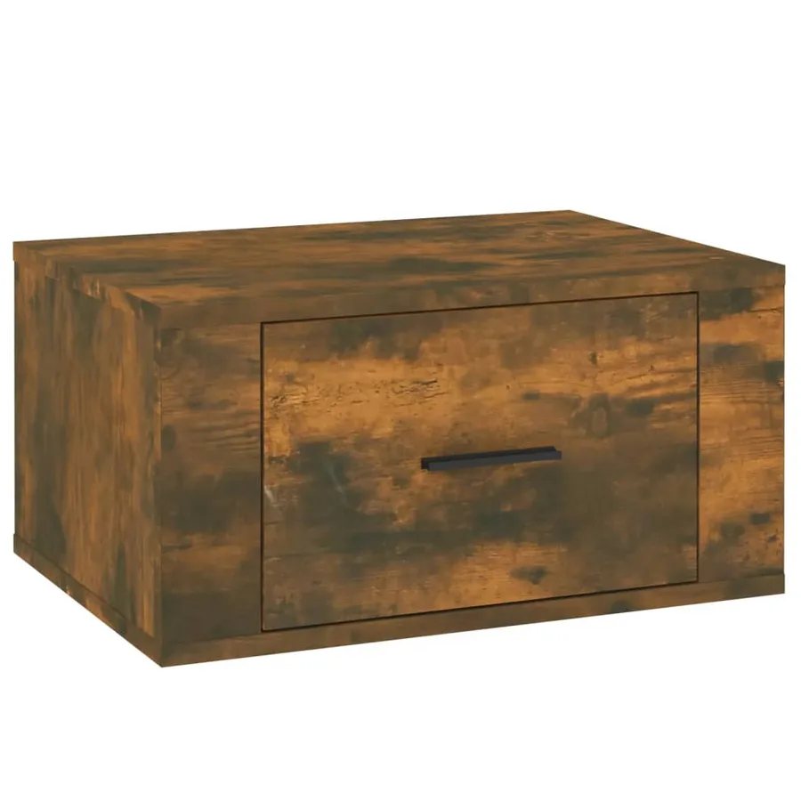 Table de chevet murale Chêne fumé 50x36x25 cm - 2