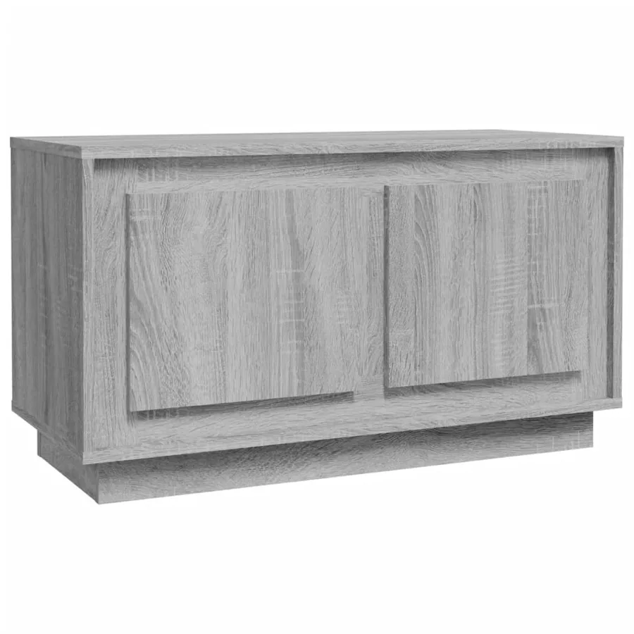 Meuble TV sonoma gris 80x35x45 cm bois d'ingénierie - 2